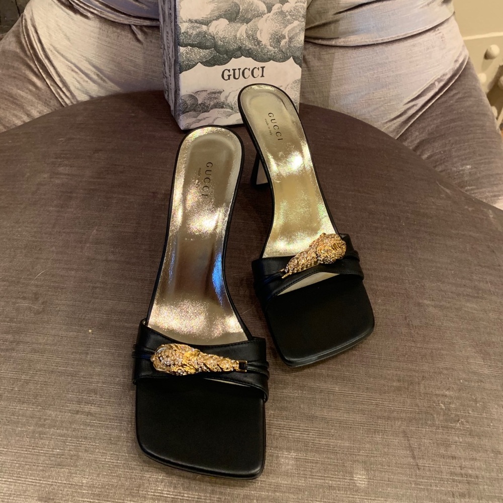 Gucci Tiger Swarovski Crystal Heels